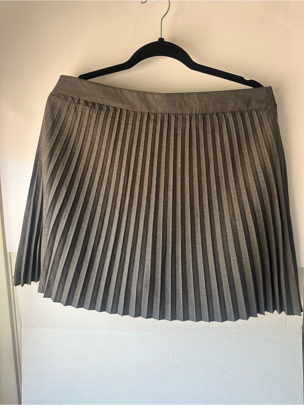 Jason Wu Taupe Pleated A-Line Mini Skirt